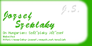 jozsef szeplaky business card